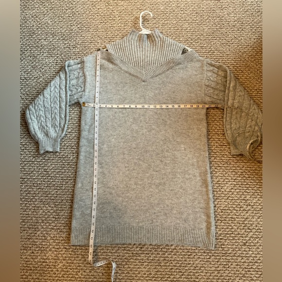 Women's Cold Shoulder Sweater Dress - Picture 2 of 11